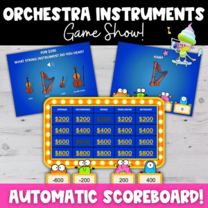 Orchestra Instruments Families Game for Elementary Music - Interactive!