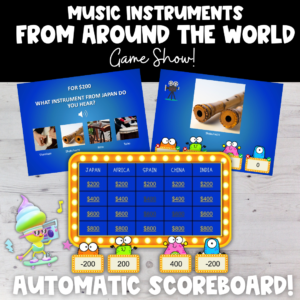 World Music Listening Game Show — Interactive Instrument Trivia for Elementary Music