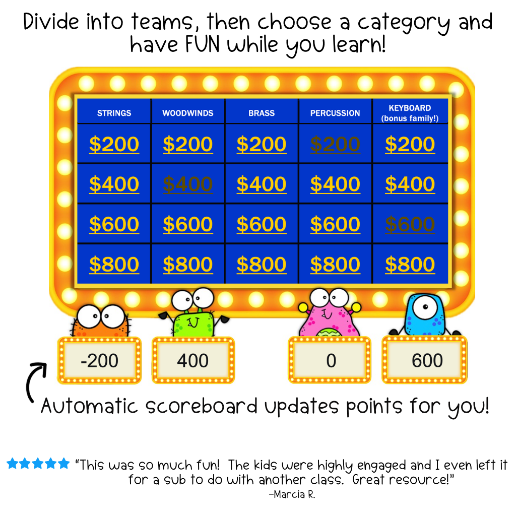 Orchestra Game Show Bundle | Instrument Listening, Sounds & Trivia - Image 2