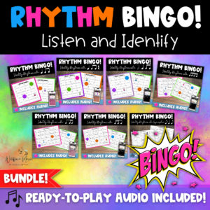 Rhythm Bingo Games for Elementary Music | K–5 Bundle