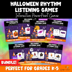 Halloween Rhythm Games Bundle | K–5 Music Listening Games