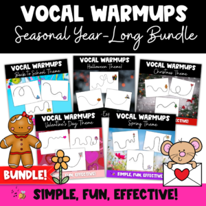 Seasonal Vocal Warm-Ups for Elementary Music | Year-Long Bundle