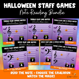 Halloween Staff Reading Games Bundle | Treble & Bass Clef